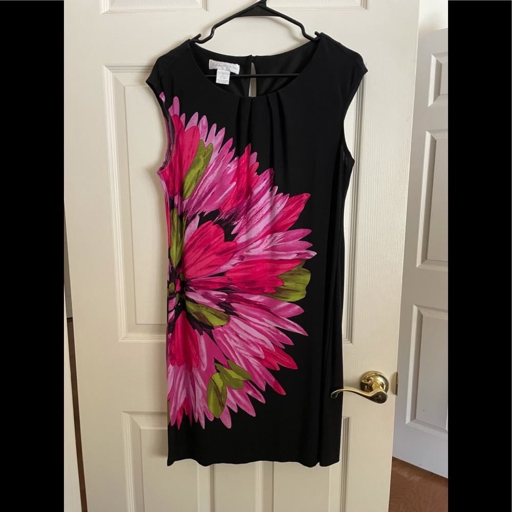asymmetrical print dress